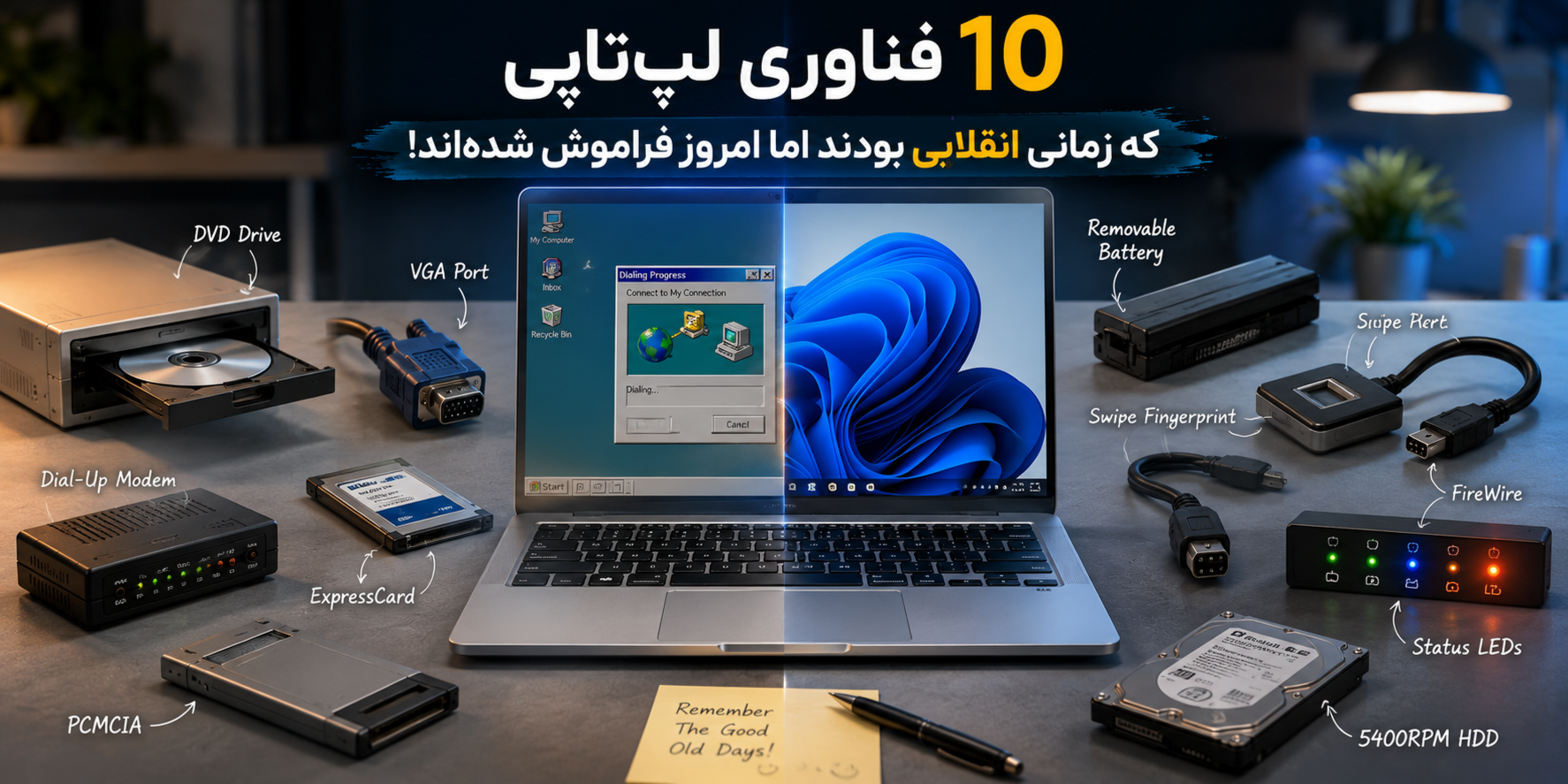 10 فناوری لپ‌تاپی که زمانی انقلابی بودند اما امروز تقریباً فراموش شده‌اند!