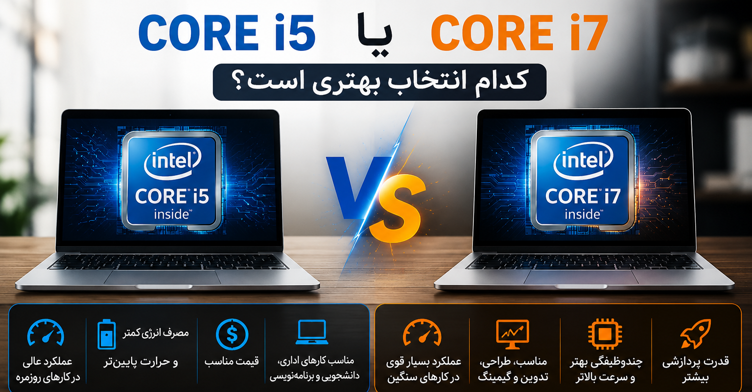 آیا Core i7 همیشه از Core i5 بهتر است؟ حقیقتی که قبل از خرید لپ‌تاپ باید بدانید!