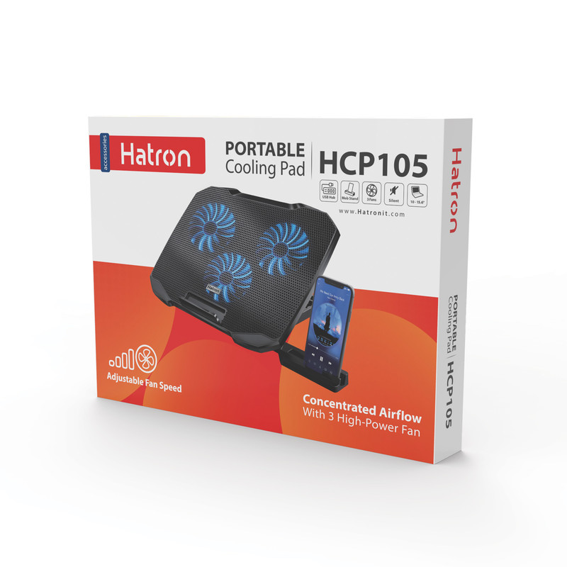 کول پد Hatron HCP 105 | پایه خنک کننده لپ تاپ هترون مدل HCP105