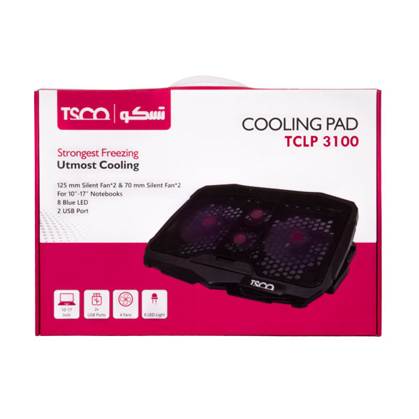 کول پد TSCO TCLP 3100 | پایه خنک کننده لپ تاپ تسکو مدل TCLP 3100